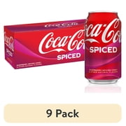 (9 pack) Coca-Cola Spiced Soda Pop Fridge Pack Cans, 12 fl oz, 12 Pack