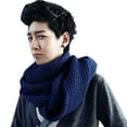 thumbnail image 2 of Visland Unisex Scarf Solid Color Knitted Autumn Winter Japanese Korean Style Knitting Scarf for Dating, 2 of 7