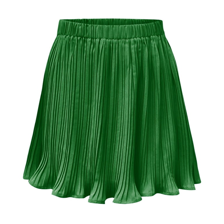 xinqinghao flowy skirt women's solid color a line version of the