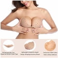 thumbnail image 2 of Sujetador pegajoso, Sujetador sin tirantes transpirable Adhesivo Push Up Sujetadores sin espalda para mujer A Blanco oso de fresa vestir, 2 of 5