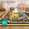 thumbnail image 4 of ODIKA 6'x9' Ultra-Soft Area Rug, Layered Welcome Door Stripe Border Motif Velvet Doormat Striped None Washable, Bare feet friendly, Silk-Touch for Guest Room, Bedroom, 4 of 7