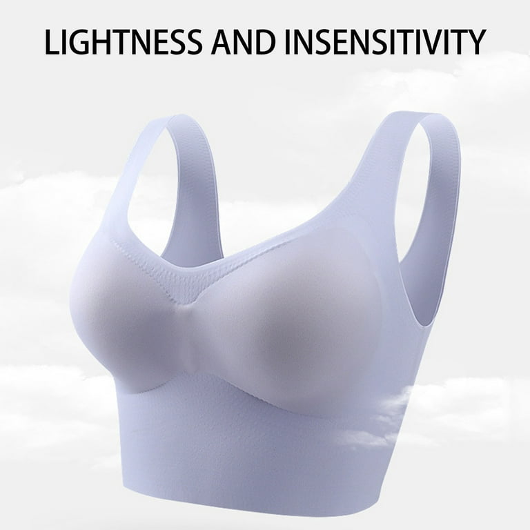 Lolmot Sports Bras for Women High Support Bras Non Wired High Impact for Large  Breasts Traceless One Piece Breathable Gathering Bra Sleep Bras Yoga Bra 