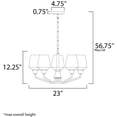 thumbnail image 5 of Maxim 26125CLBZAB 23 in. Goblet Five-Light Chandelier Ceiling Light, Bronze & Antique Brass, 5 of 5