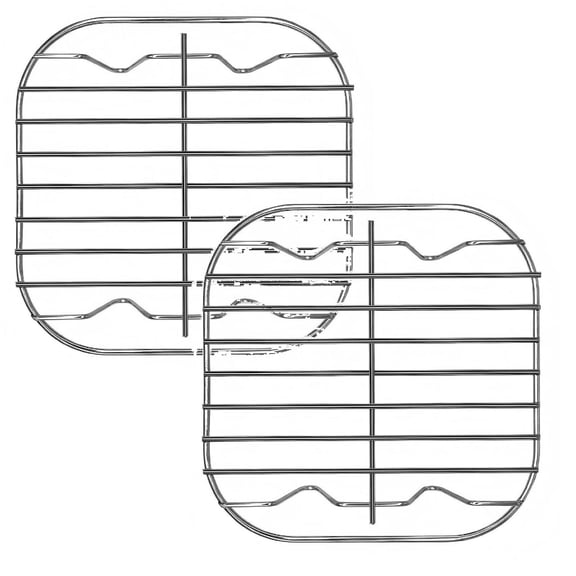 Compact Cooling Racks, Round Corner Rectangle Wire Baking Racks, Nonstick Small Cooling Grid for Baking, Roasting, Drying, Dishwasher Safe 8.3x8.3IN