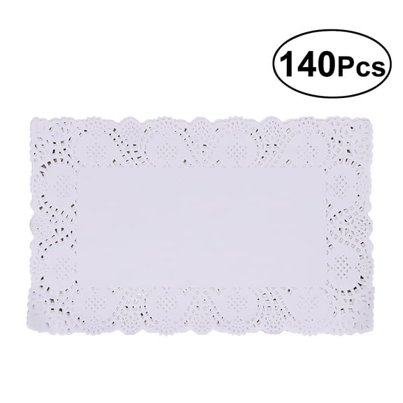 140pcs Disposable Oil-absorbing White Lace Paper Doilies Cake Box Liner Packaging Paper Pad