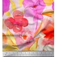 thumbnail image 1 of Soimoi Rayon Fabric Flower Watercolor Printed Fabric 1 Yard 42 Inch Wide, 1 of 3