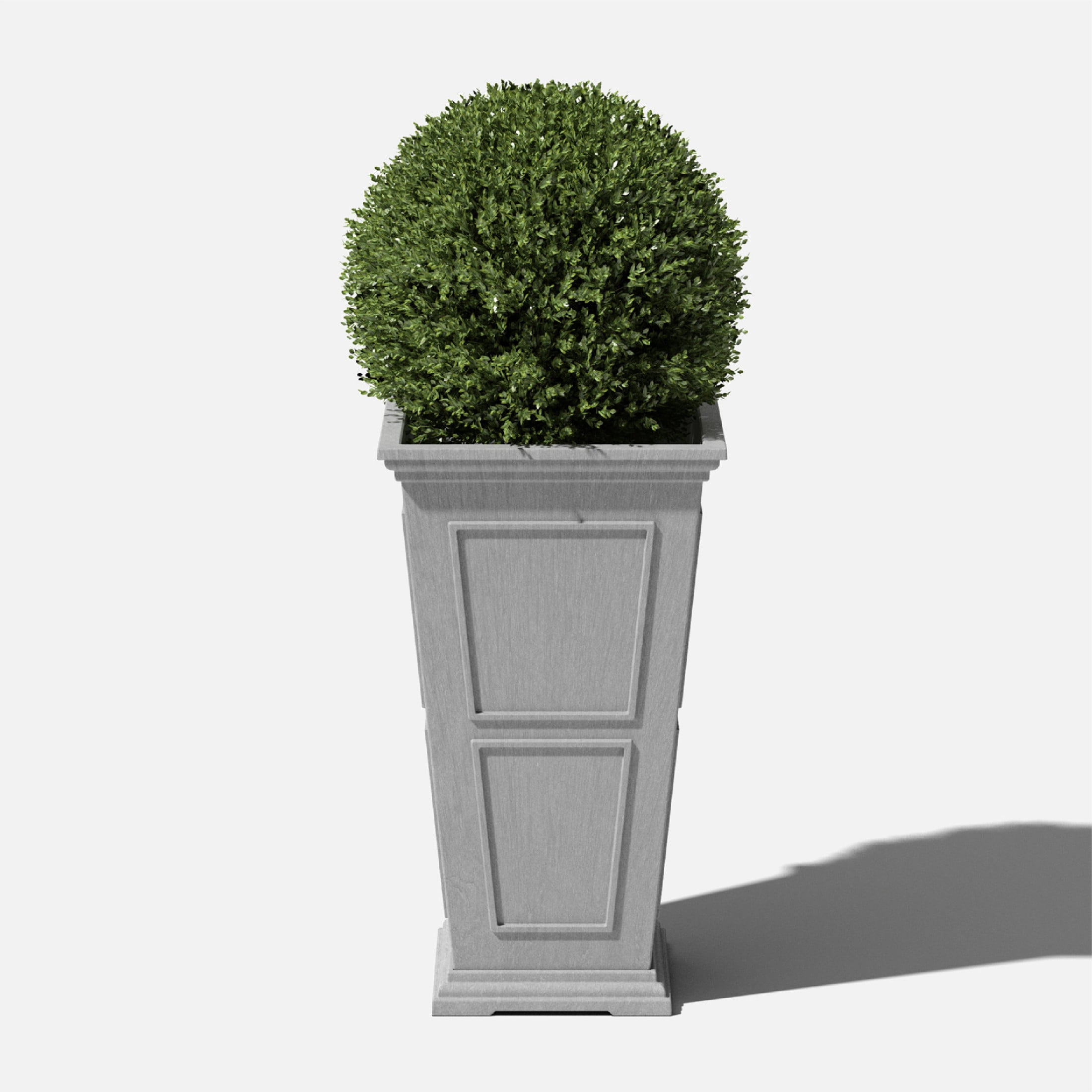 Veradek Brixton Tall 26" Plastic Planter - Gray