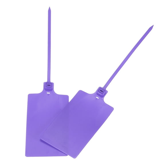 Plastic Seals Shipping Tags, for Plastic Tie Mark Product Identification, 2.3x3.9 Inch Purple 100Packs