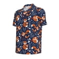 thumbnail image 3 of Daiia Cute Foxes Pattern Men’s Polo Shirts,Solid Deck Shirt,Classic Fit, Breathable Cotton Polo for Casual and Sport Wear-3X-Large, 3 of 9