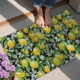 thumbnail image 4 of Yellow Lemon Flowers Black Pattern Door Rugs,Washable Non Slip Door Mats Indoor,Decorative Door Mats,Entry Mat Indoor for Entrance,Bedroom,Kitchen,Bathroom,20"x32", 4 of 6