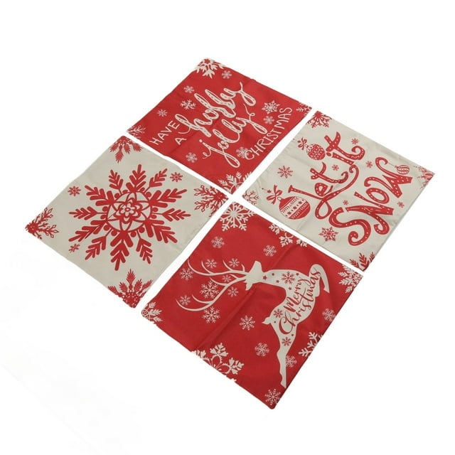 Christmas Pillowcase, Christmas Pillow Covers Invisibility Zipper Deer Snowflake Snowman For Home Couch 01