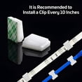 LAMIRO 100PCS Set Light Strip Mounting Clips Self Adhesive LED Light ...