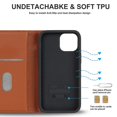 thumbnail image 5 of Funda antirrobo con cierre magnético para iPhone 13 Mini, compatible con carga magnética, piel sintética y TPU, diseño tipo cartera, ranuras para tarjetas, 5 of 5