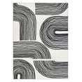 thumbnail image 4 of GlowSol 5'x7' Washable Area Rugs Geometric Stripes Rug Indoor Modern Non-Slip Low Pile Accent Rug Home Decor, Black, 4 of 7