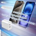 thumbnail image 2 of Cargador Dirsir de doble puerto USB-C de 20 W con carga rápida PD, 2 of 7