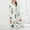 White, variant on Womens Satin Silky Pajama Set Trendy Print Home Wear Long Sleeve Pants Two Piece Suit Soft Pj Loungewear Beige L
