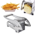 thumbnail image 2 of Versatile Vegetable Cutter, 1/2-Inch & 3/8-Inch Blade French Fry Press, Non-slip Suction Lock For Stable Cutting, Dishwasher Safe Stainless Steel Blades, 2 of 6