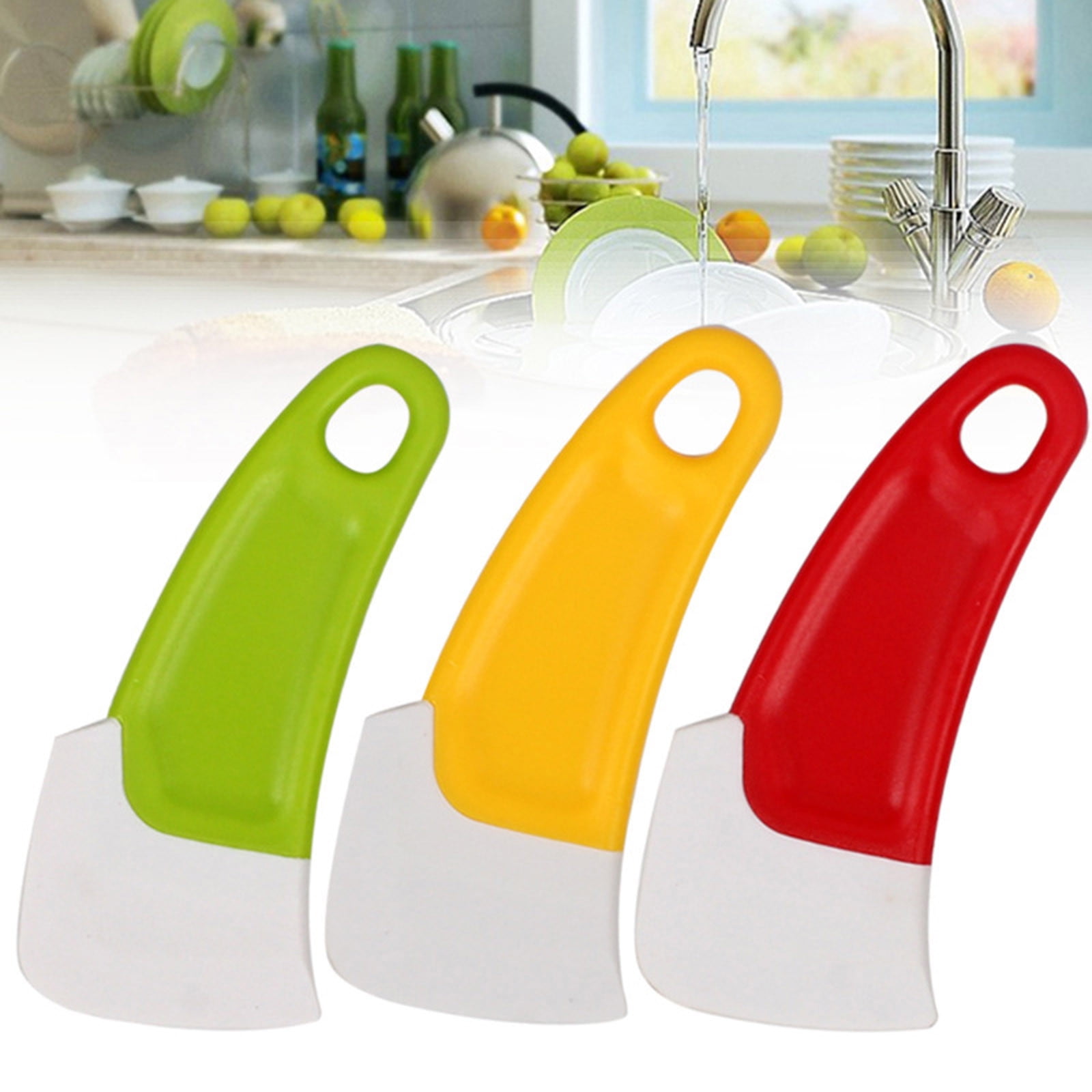 AIEOTT Household Pots Pans Dishes Grease Heat Resistant Cleaning Flexible  Thicker Scraper Clean Spatula Plastic Pan Scraper Tools For Iron Skillets