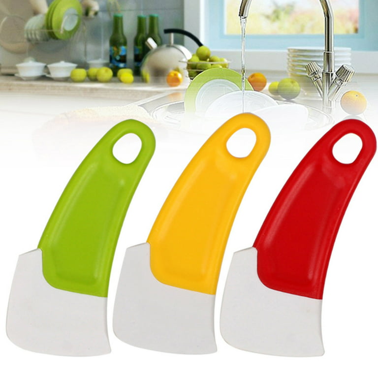Baofu 3pcs Pan Food Scraper Dish Cleaning Spatula Silicone Bowl Dish Scrapers for Kitchen Food Cleaning Tool for Household Use, Size: 15