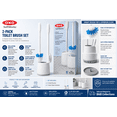 thumbnail image 2 of OXO SoftWorks 2-Pack Toilet Brush Set with Auto-Open Canisters, Dual-Action Bristles & Quick-Dry Ventilation, White Bathroom Cleaning Set, 2 of 6
