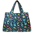 thumbnail image 3 of Wrapables Large Foldable Tote Nylon Reusable Grocery Bags, 6 Pack, Natures Harmony, 3 of 7