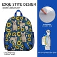 thumbnail image 5 of French Bulldog Sunflowers Floral Backpack Backpack for School,Cute School Bag,Schoolbag with Adjustable Shoulder Straps & Padded Back,13.8"x11.4"x6", 5 of 6