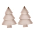 thumbnail image 4 of PAMINGONO 2Pcs Pink Plastic Christmas Tree Shape Christmas Snack Plate for Holiday Parties, 4 of 8