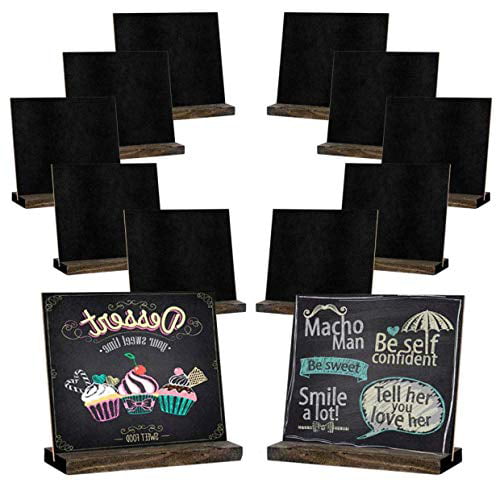 Wedding & Event Place Card 6 Inch Small Erasable Chalkboard Memo Sign Set of 6 