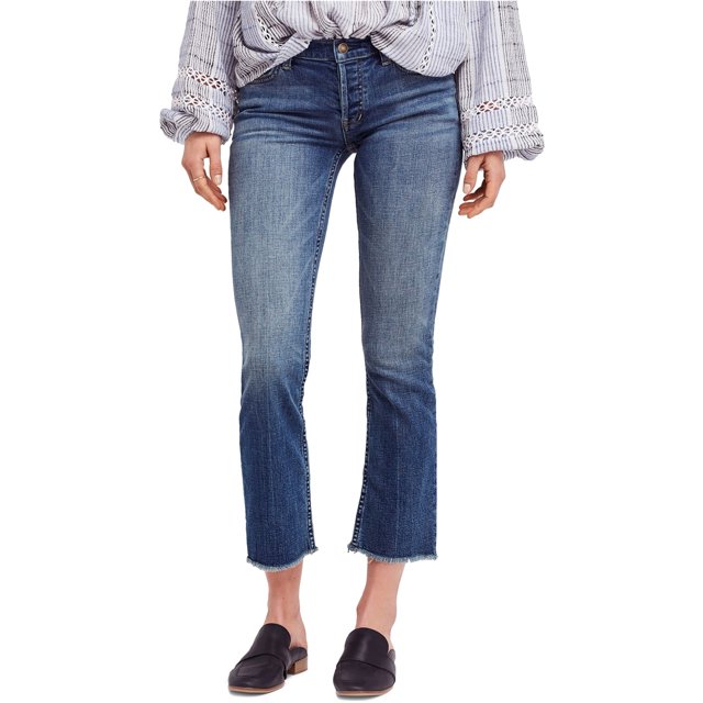 Free People Austin Straight Leg Jeans para mujer, azul, 31 corto Free People Pierna recta