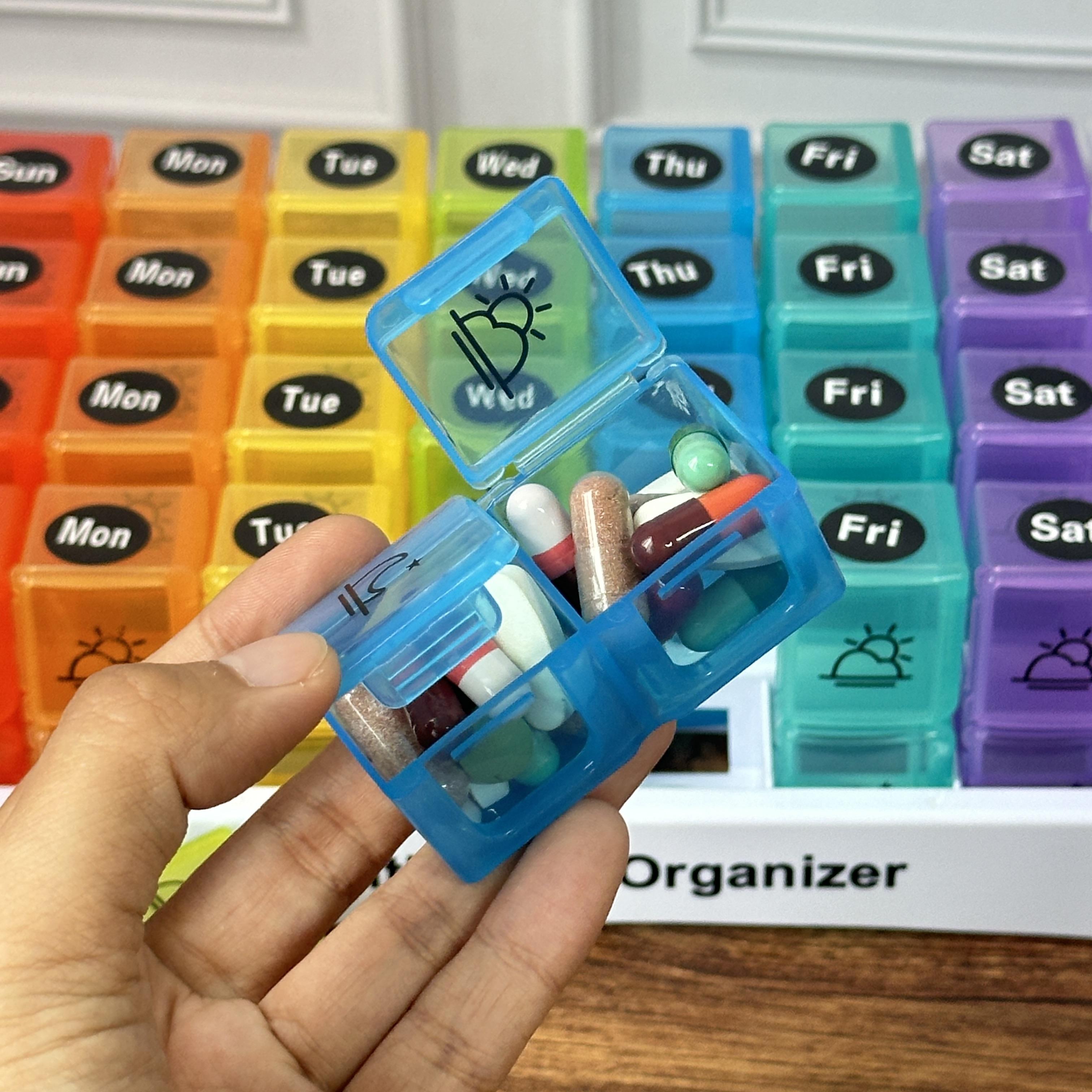 Never Miss a Dose | 31-Day High-Capacity Pill Organizer, 32 AM/PM BPA-Free Compartments | Portable Travel Medication Box