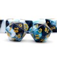 thumbnail image 4 of Haxtec 11Pieces DND Dice Set Teal White Marble Swirls Gemini DND 5e Polyhedral Dice for D&D Dungeons and Dragons RPG Gift TTRPG Accessories, 4 of 7