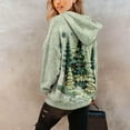 thumbnail image 4 of SYMOID Womens Oversized Christmas Fleece Hoodie - Multicolor Festive Tree Snowflakes Lights, Soft Warm 100% Polyester with Kangaroo Pocket & Drawstring Hood (S-XXL),Size 2XL, 4 of 7