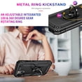 thumbnail image 6 of iPhone 13 Case,  With [Tempered Glass Screen Protector], STARSHOP Drop Protection Ring Kickstand Cover- Black, 6 of 7
