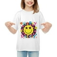 thumbnail image 3 of WISHTIME Kids' T-Shirt Dot Happy Dot Day 2024 Funny Colorful Polka Short Sleeve Size XS-XL White, 3 of 7