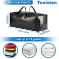 thumbnail image 4 of Tooloton Oversized Durable Reusable Storage Bags, Heavy Duty, Black, 4 Pack, 4 of 4
