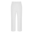 thumbnail image 6 of Stamzod Cotton and Linen Pants for Men Summer Solid Coloer Elastic Waist Joggers Pants Casual Loose Oversized Baggy Sweatpants for Men with Pocket White M, 6 of 7
