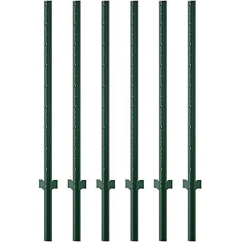 Set of 6 Fence Posts Q235 Steel TPost Fencing 6ft Length Sturdy UPost