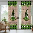 thumbnail image 5 of Outdoor Curtains for Patio Waterproof, St. Patrick's Day Outdoor Privacy Panels Grommet, Green Shamrocks Gnomes Plaid Wood Blackout Outside Curtains for Porch/Cabana/Pergola/Gazebo 54"x108", 2 Panels, 5 of 8