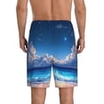 thumbnail image 4 of Lsque Starry Night Ocean View Mens Sleep Pajama Shorts,Short Pajama Pants, Cotton Ultra-Soft Knit-X-Large, 4 of 9