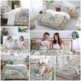thumbnail image 5 of 3 Piece Ethnic Rustic Duvet Cover Set Twin Size,Microfiber Comforter/Quilt Cover with Corner Ties and 2 Pillowcases,Boho Southwestern Heritage Orange Blue Green All Season Bedding with Zipper Closure, 5 of 8