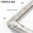thumbnail image 4 of Vittanly 11x17 Picture Frame, Engineered Wood with Shatter Resistant Plexiglass, Display Pictures 8x12 with Mat or 11x17 without Mat, Photo Frame for Wall Mounting, Distressed White, 1 Pack, 4 of 6