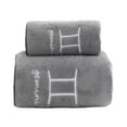 thumbnail image 2 of Juego de Toallas de Baño | Polar Ultrasuave, Grueso y Absorbente | Toallas Grandes y Medianas de Secado Rápido para Baño, Gimnasio, Piscina, Spa, Hotel | Paquete de 2 | Gris | 35 X 75 Cm y 70 X 140 C, 2 of 6