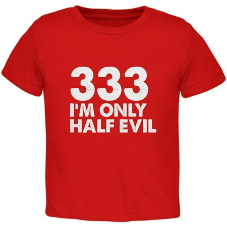 

Old Glory Toddler Halloween 333 Half Evil Short Sleeve T Shirt
