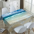 thumbnail image 4 of Ocean Beach Tablecloth Decor Clouds Coast Sky Wave Sunny Scenic Table Cloth Dining Room Kitchen Table Cover 60" X 84" Oblong/Rectangle, 4 of 6