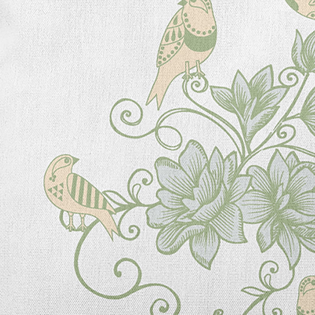 20" x 14" Simply Daisy Birds And Flowers Polyester Accent Pillow, Fresh Green Qty 1
