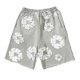 thumbnail image 1 of Summer Men Shorts Flower Print Drawstring Elastic Waist Loose Pockets Pleated Vacation Beach Sport Casual Homewear Short Pants 26s, 1 of 5