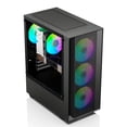 thumbnail image 1 of Black ATX mid-tower computer case., 1 of 6