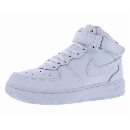 Nike Force 1 Mid Le PS Girls Shoes Size 3, Color: White/White
