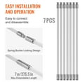 thumbnail image 4 of VEVOR 23 Feet Chimney Sweep Kit, w/ 7 Reinforced Nylon Flexible Rods, Ergonomic Chimney Cleaning Brush, 360-Degree Brush Chimney Cleaner, Rich Accessories for Fireplace Flue Home Use Fits most Pipes, 4 of 9
