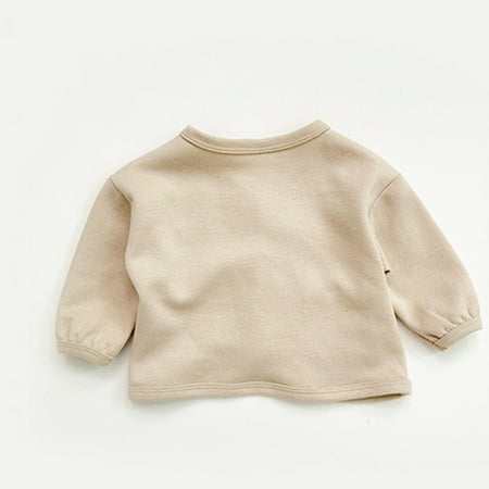 

dmqupv Newborn Infant Baby Girls Boys Knitted Sweater Autumn Print Long Sleeve Coat Cardigan Clothes Jacket Boys Winter Coats Sweater Beige 18-24 Months